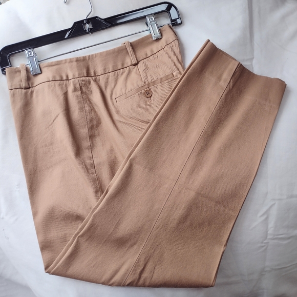 EUC Talbot's Cropped Ankle Pants, Light Brown, Pleated, Size 6, Like New! - Picture 2 of 10